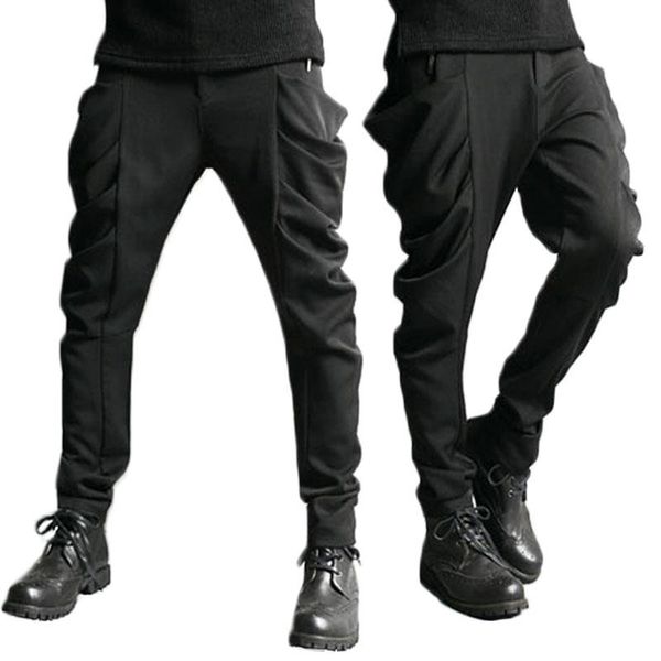 men's pants 27-44 2021 clothing fashion hair stylist drop crotch harem trousers plus size dress singer costumes, Black
men's pants 27-44 2021 clothing fashion hair stylist drop crotch harem trousers plus size dress singer costumes, Black