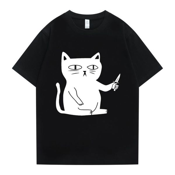 men's t-shirts creative casual cotton short sleeve t shirt knife cat cool pattern print mens loose men o-neck clothes t-shirt, White;black
men's t-shirts creative casual cotton short sleeve t shirt knife cat cool pattern print mens loose men o-neck clothes t-shirt, White;black