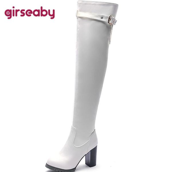 boots girseaby big size 33-50 women thigh high faux leather side zip block heels long white dress party shoes f1316, Black
boots girseaby big size 33-50 women thigh high faux leather side zip block heels long white dress party shoes f1316, Black