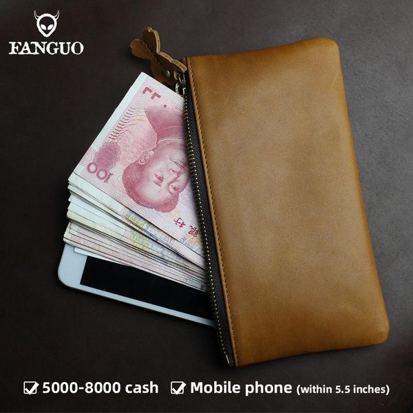 long men's wallet genuine leather clutch purse vintage handmade slots coin pouch with zipper protable thin money bag wallets, Red;black
long men's wallet genuine leather clutch purse vintage handmade slots coin pouch with zipper protable thin money bag wallets, Red;black