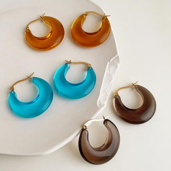 hoop & huggie 2021 trend korean style niche design sense acrylic fashion earrings female simple temperament transparent resin, Golden;silver
hoop & huggie 2021 trend korean style niche design sense acrylic fashion earrings female simple temperament transparent resin, Golden;silver
