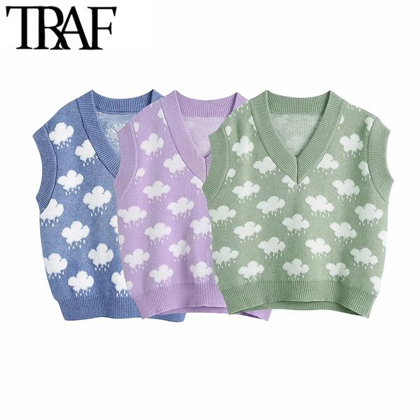 traf women fashion oversized jacquard knitted vest sweater vintage v neck sleeveless female waistcoat chic 210415, White
traf women fashion oversized jacquard knitted vest sweater vintage v neck sleeveless female waistcoat chic 210415, White