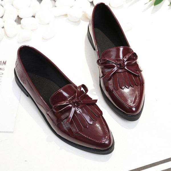 tassel bow knot women oxfords female derby leather casual pointed toe slip on flats ladies comfort autumn brogue shoes a3t68, Black
tassel bow knot women oxfords female derby leather casual pointed toe slip on flats ladies comfort autumn brogue shoes a3t68, Black