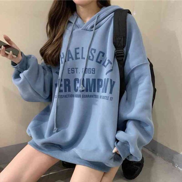 women oversized sweatshirt autumn harajuku letter print hoodies korean style drawstring warm pullover loose coat womens, Black
women oversized sweatshirt autumn harajuku letter print hoodies korean style drawstring warm pullover loose coat womens, Black