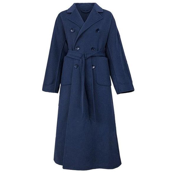 women's wool & blends elegant slim long double-breasted overcoat belt women autumn sleeve lambwool jackets trench navy coat 3xl 95kgs f, Black
women's wool & blends elegant slim long double-breasted overcoat belt women autumn sleeve lambwool jackets trench navy coat 3xl 95kgs f, Black