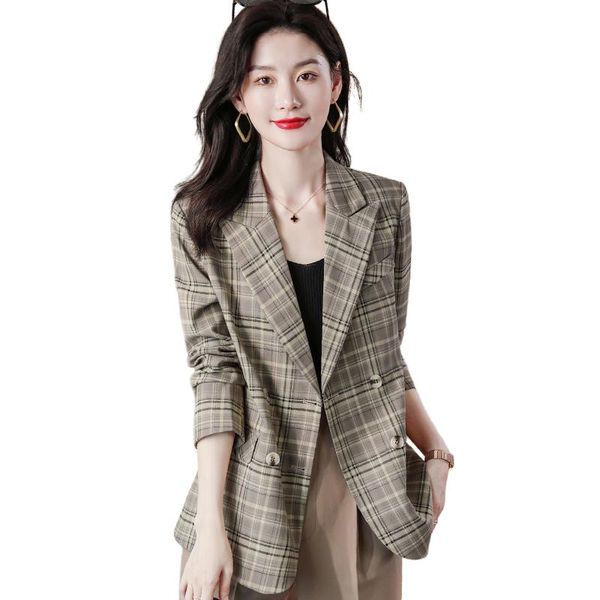 women's suits & blazers lenshin elegant plaid jacket long sleeve casual blazer fashion work wear office lady double breasted loose coat, White;black
women's suits & blazers lenshin elegant plaid jacket long sleeve casual blazer fashion work wear office lady double breasted loose coat, White;black