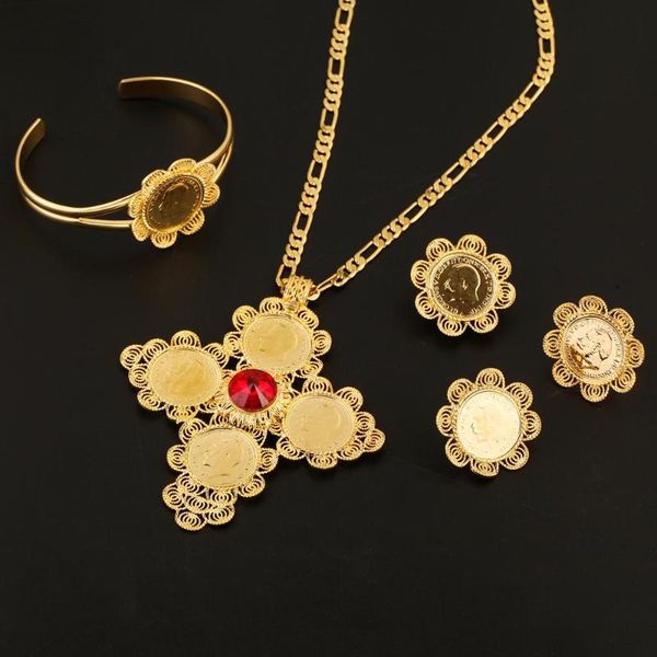 earrings & necklace ethiopian trendy traditional wedding jewelry sets gold color bridal romantic for women, Silver
earrings & necklace ethiopian trendy traditional wedding jewelry sets gold color bridal romantic for women, Silver