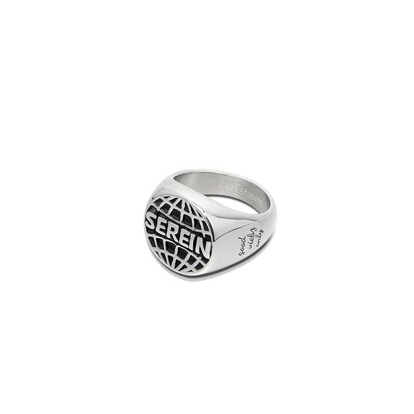original personality globe letter design ring hip hop couple retro old street simple tide brand jewelry accessories, Silver
original personality globe letter design ring hip hop couple retro old street simple tide brand jewelry accessories, Silver