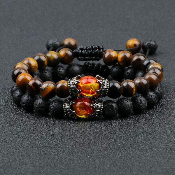 beaded, strands fashion natural stone braided bracelets 8mm tiger eye lava beads yoga adjustable rope bangles&bracelets for women men jewelr, Black
beaded, strands fashion natural stone braided bracelets 8mm tiger eye lava beads yoga adjustable rope bangles&bracelets for women men jewelr, Black