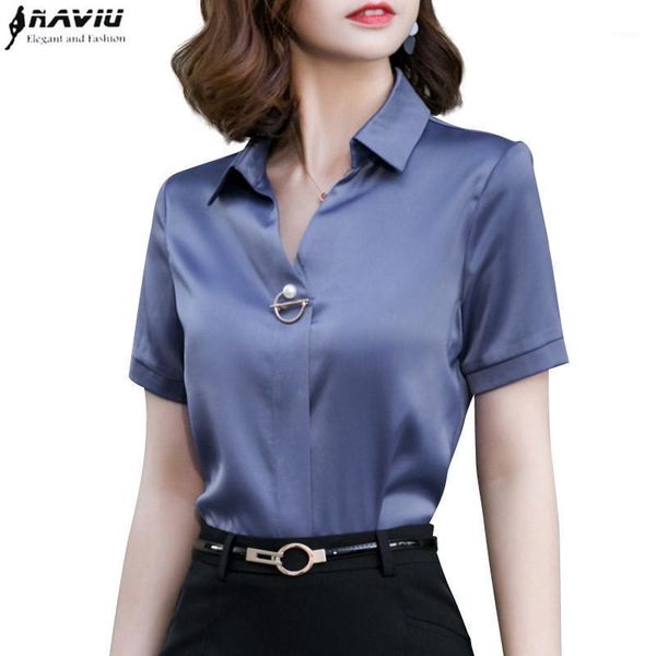 women's blouses & shirts naviu fashion shirt 2021 summer women and short sleeve blusas for office lady formal clothes, White
women's blouses & shirts naviu fashion shirt 2021 summer women and short sleeve blusas for office lady formal clothes, White