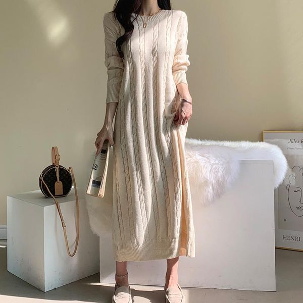casual dresses autumn winter knitted long dress women loose basic bottoming pullovers sweater full sleeve knitwear jumpers elegant, Black;gray
casual dresses autumn winter knitted long dress women loose basic bottoming pullovers sweater full sleeve knitwear jumpers elegant, Black;gray