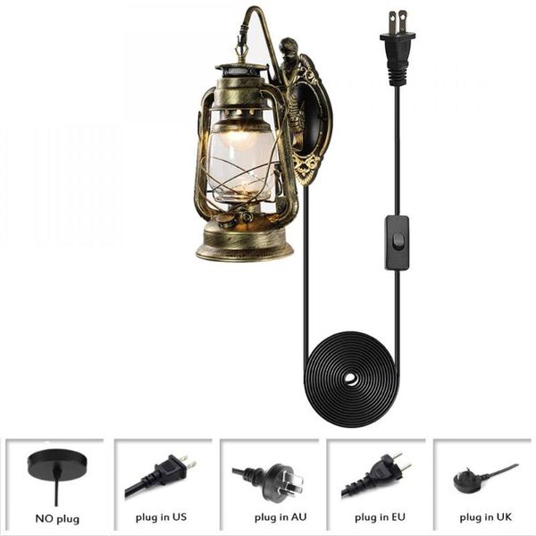wall lamp lantern light, vintage metal & glass plug in sconce, industrial bronze kerosene for bedroom, living room
wall lamp lantern light, vintage metal & glass plug in sconce, industrial bronze kerosene for bedroom, living room