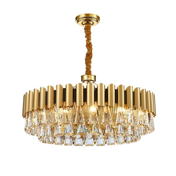chandeliers stainless steel modern minimalist led crystal chandelier k9 ring living room lamp gold el villa fixture
chandeliers stainless steel modern minimalist led crystal chandelier k9 ring living room lamp gold el villa fixture