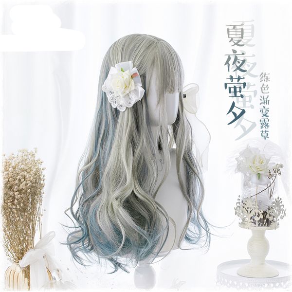 harajuku women gothic sweet lolita long curly hair multi-color synthetic cosplay wigs + wig cap, Black
harajuku women gothic sweet lolita long curly hair multi-color synthetic cosplay wigs + wig cap, Black