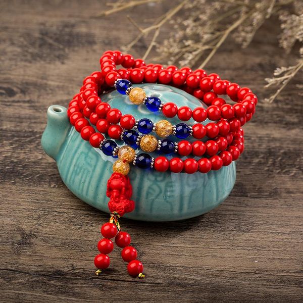 tennis meajoe trendy multilayer cinnabar chain bead bracelet vintage charm round 6mm beads long bracelets jewelry for women gift, Golden;silver
tennis meajoe trendy multilayer cinnabar chain bead bracelet vintage charm round 6mm beads long bracelets jewelry for women gift, Golden;silver