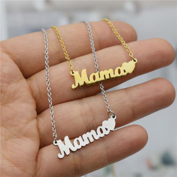 pendant necklaces stainless steel love mama letter necklace for women heart mom clavicle chain choker unique mother's day jewelry gift, Silver
pendant necklaces stainless steel love mama letter necklace for women heart mom clavicle chain choker unique mother's day jewelry gift, Silver