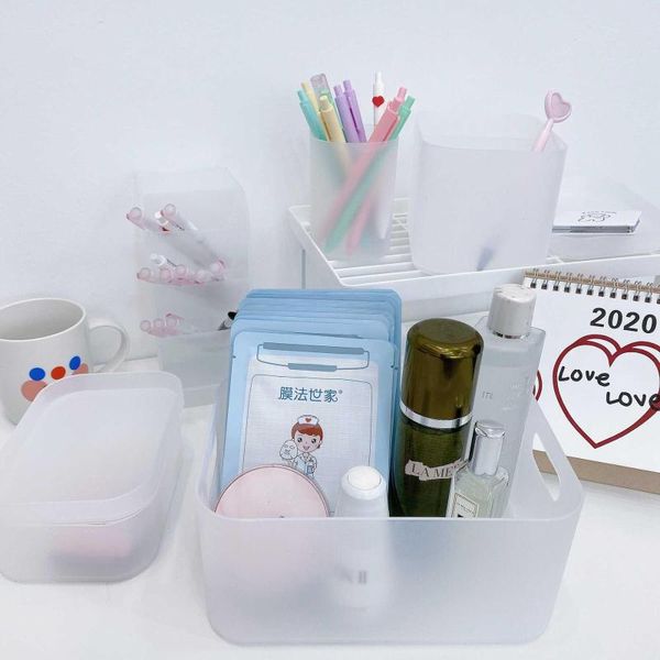 home makeup box matte clear plastic compartment desk table artifact storage container cosmetic boxes & bins
home makeup box matte clear plastic compartment desk table artifact storage container cosmetic boxes & bins