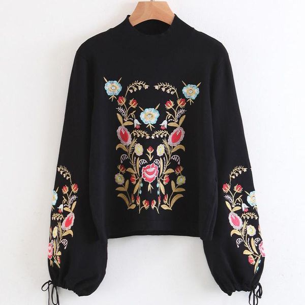 women's sweaters autumn winter runway fashion pullover 2021 embroidery vintage lantern sleeve sweater o-neck loose kintted famale cloth, White;black
women's sweaters autumn winter runway fashion pullover 2021 embroidery vintage lantern sleeve sweater o-neck loose kintted famale cloth, White;black