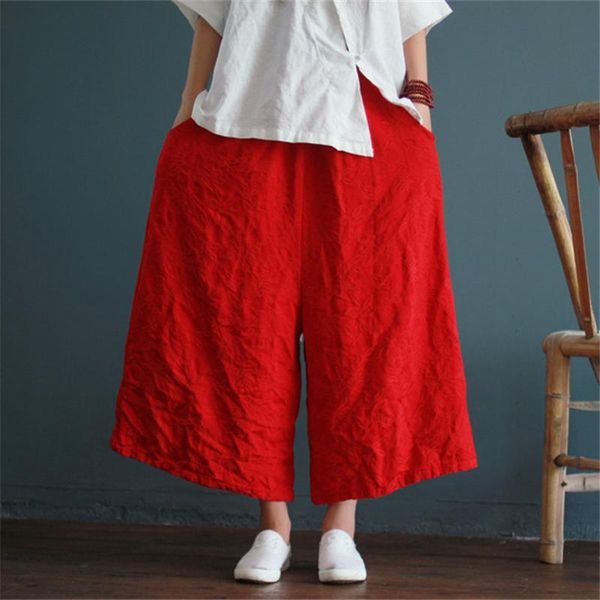 women's jeans johnature women cotton linen trouser original embroidery floral red 2021 autumn very loose elastic waist vintage, Blue
women's jeans johnature women cotton linen trouser original embroidery floral red 2021 autumn very loose elastic waist vintage, Blue