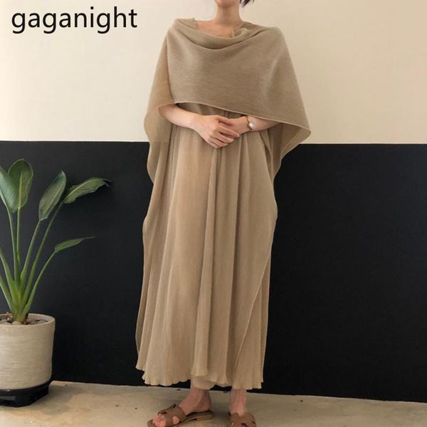 party dresses gaganight loose women solid korean maxi dress short sleeves shawl chic female arrivals knitted robe femme, White;black
party dresses gaganight loose women solid korean maxi dress short sleeves shawl chic female arrivals knitted robe femme, White;black