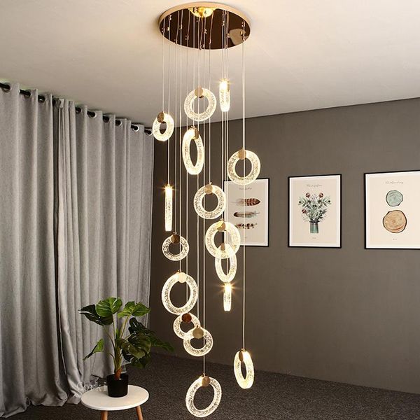 pendant lamps simple creative led crystal modern staircase lights bar dining room kitchen hanging indoor lighting
pendant lamps simple creative led crystal modern staircase lights bar dining room kitchen hanging indoor lighting