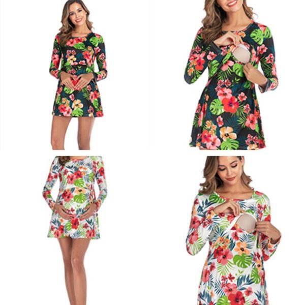 maternity dresses gown autumn long sleeve dress breastfeeding clothing flowers printed nursing clothes winter pregnancy outwear, White
maternity dresses gown autumn long sleeve dress breastfeeding clothing flowers printed nursing clothes winter pregnancy outwear, White