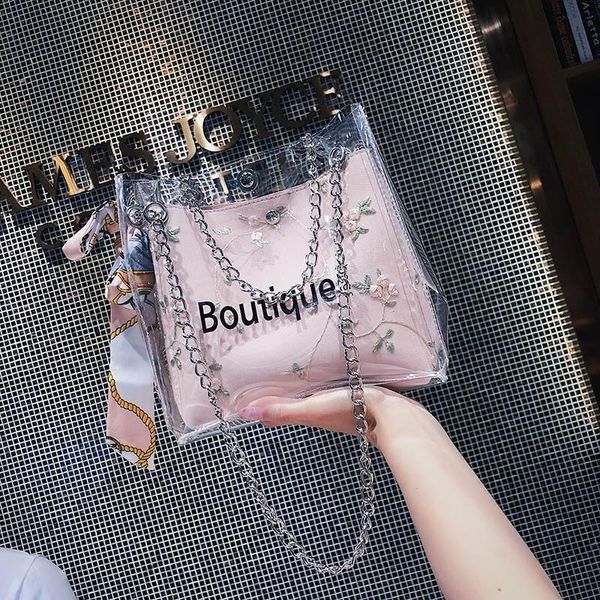 evening bags fashion lady embroidered sweet girl transparent jelly bag 2021 korean version of one-shoulder armpit chain
evening bags fashion lady embroidered sweet girl transparent jelly bag 2021 korean version of one-shoulder armpit chain