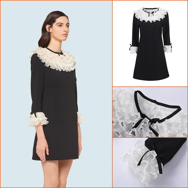 miao family's trumpet sleeve christmas party dress in early spring casual dresses, Black;gray
miao family's trumpet sleeve christmas party dress in early spring casual dresses, Black;gray