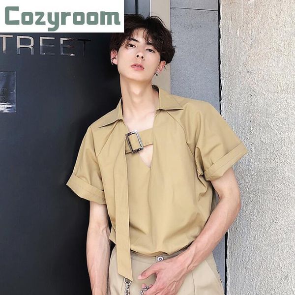 summer short sleeve shirt male korean trend personality casual ribbon fashion loose shirts men clothes men's, White;black
summer short sleeve shirt male korean trend personality casual ribbon fashion loose shirts men clothes men's, White;black