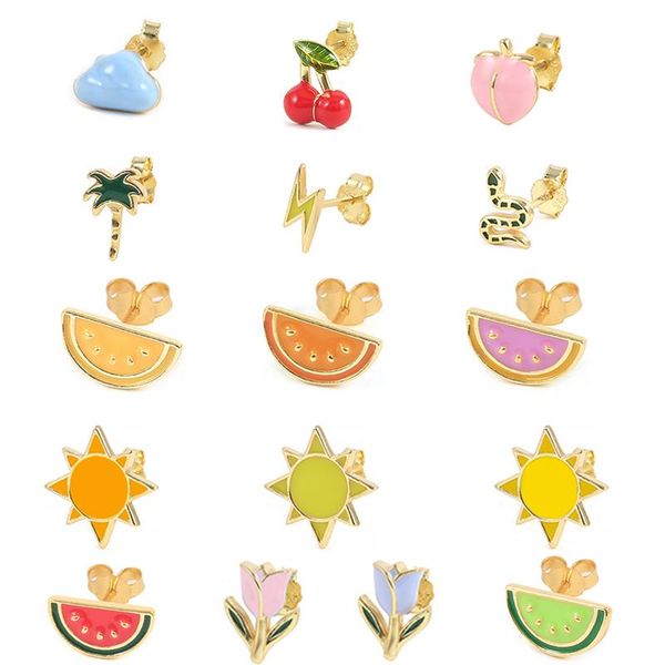 stud canner candy color drop oil ear earrings 925 sterling silver small bone piercing fruit/sun cute fine jewelry for women, Golden;silver
stud canner candy color drop oil ear earrings 925 sterling silver small bone piercing fruit/sun cute fine jewelry for women, Golden;silver