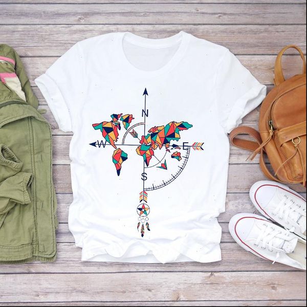 women feather cartoon world vacation t shirt fashion vintage clothes lady shirts womens ladies graphic female tee, White
women feather cartoon world vacation t shirt fashion vintage clothes lady shirts womens ladies graphic female tee, White