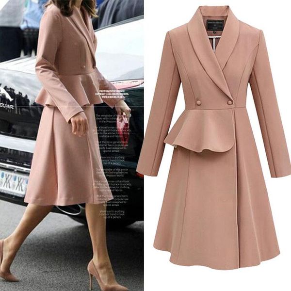 women's trench coats european wea size show thin british atmosphere commuter fashion windbreaker coat women, Tan;black
women's trench coats european wea size show thin british atmosphere commuter fashion windbreaker coat women, Tan;black