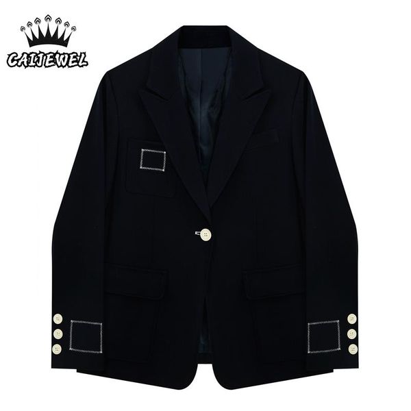 women's suits & blazers blazer coat korean fashion autumn winter chic design baggy one button office female senior jackets outwear ove, White;black
women's suits & blazers blazer coat korean fashion autumn winter chic design baggy one button office female senior jackets outwear ove, White;black