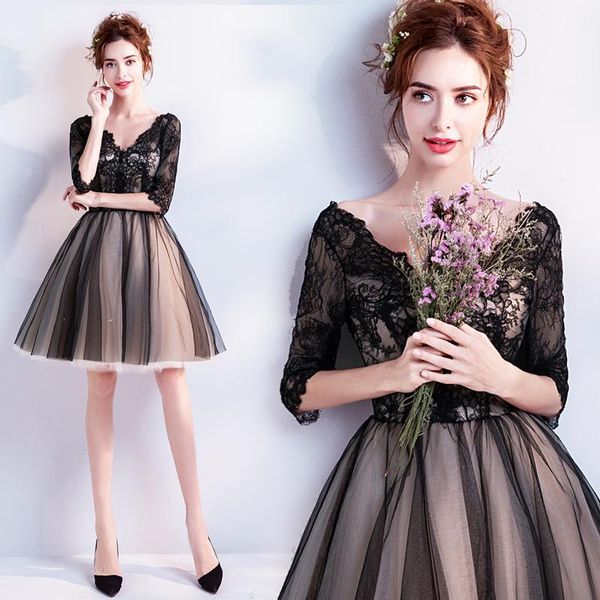 bridesmaid dress half sleeve black short sweat lady girl women princess banquet performance party ball gown, White;pink
bridesmaid dress half sleeve black short sweat lady girl women princess banquet performance party ball gown, White;pink