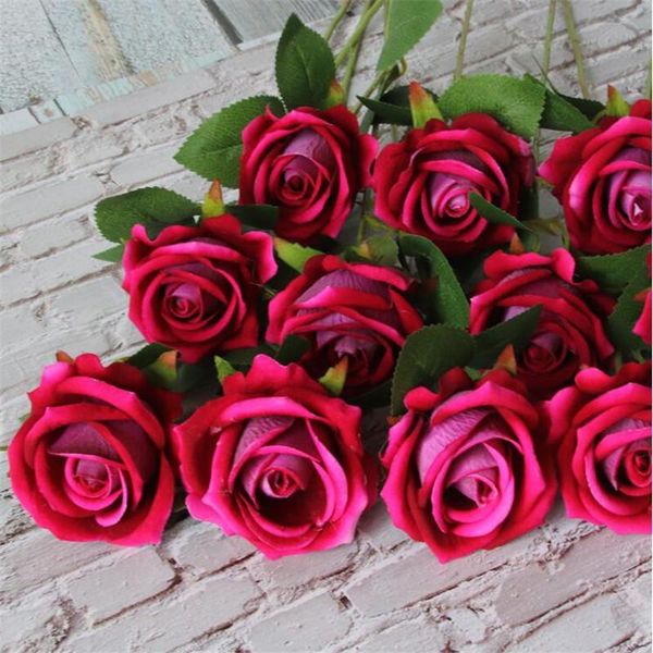 decorative flowers & wreaths one artificial velet roses flower single stem red rose with green leaf for wedding home party
decorative flowers & wreaths one artificial velet roses flower single stem red rose with green leaf for wedding home party