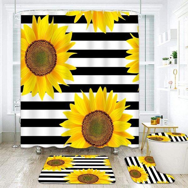 shower curtains sunflower stripes print curtain set carpet cover toilet bathroom mat cushion household
shower curtains sunflower stripes print curtain set carpet cover toilet bathroom mat cushion household