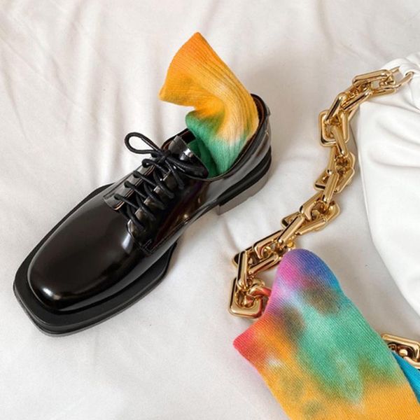 dress shoes deat 2021 spring and summer fashion casual patent leather square head solid color lace up single women's sh551, Black
dress shoes deat 2021 spring and summer fashion casual patent leather square head solid color lace up single women's sh551, Black