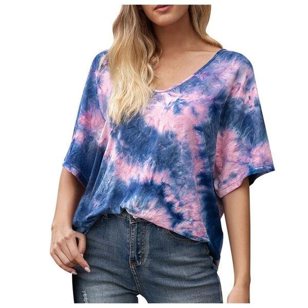 women's t-shirt 2021 summer t shirt tie dye short sleeve women casual v-neck loose tee shirts harajuku multicolor #t1g, White
women's t-shirt 2021 summer t shirt tie dye short sleeve women casual v-neck loose tee shirts harajuku multicolor #t1g, White