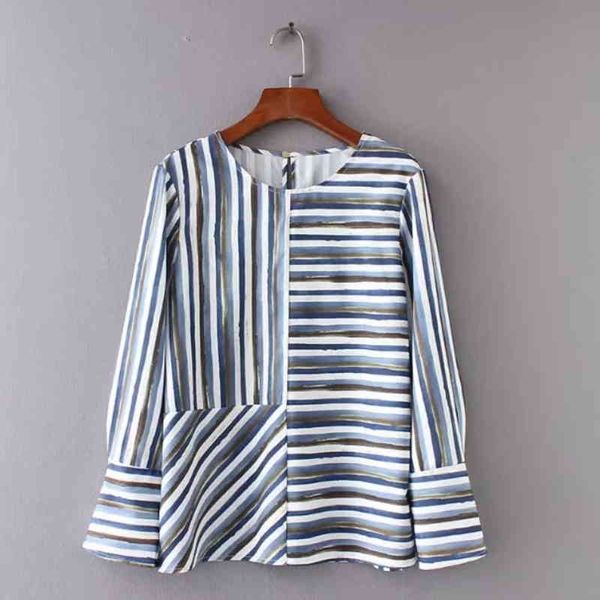 fashion women stripe splicing shirt long sleeve blouse o-neck smock summer casual lady femininas blusas s2922 210430, White
fashion women stripe splicing shirt long sleeve blouse o-neck smock summer casual lady femininas blusas s2922 210430, White