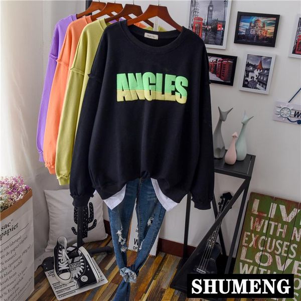 women's hoodies & sweatshirts autumn 2021 round neck pullover loose casual stitching fake two-piece cotton sweatshirt fashion, Black
women's hoodies & sweatshirts autumn 2021 round neck pullover loose casual stitching fake two-piece cotton sweatshirt fashion, Black