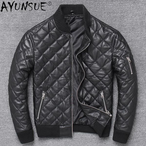 men's leather & faux qylvawoy motorcycle genuine sheepskin jacket men clothing baseball clothes winter coat mens warm jackets veste wlp, Black
men's leather & faux qylvawoy motorcycle genuine sheepskin jacket men clothing baseball clothes winter coat mens warm jackets veste wlp, Black