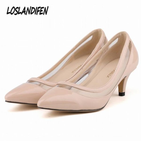 loslandifen fashion ol high heels shoes woman patchwork pointed toe party wedding dress pumps transparencies laides shoe, Black
loslandifen fashion ol high heels shoes woman patchwork pointed toe party wedding dress pumps transparencies laides shoe, Black