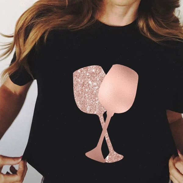 camisetas tee womens t shirt women rose gold wine glasses print black casual summer female tees, White
camisetas tee womens t shirt women rose gold wine glasses print black casual summer female tees, White