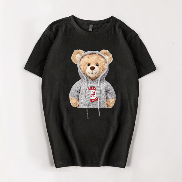 street bear printed 100% all-cotton t-shirt fashion women's dress summer short sleeve kawaii casual comfortable, White
street bear printed 100% all-cotton t-shirt fashion women's dress summer short sleeve kawaii casual comfortable, White