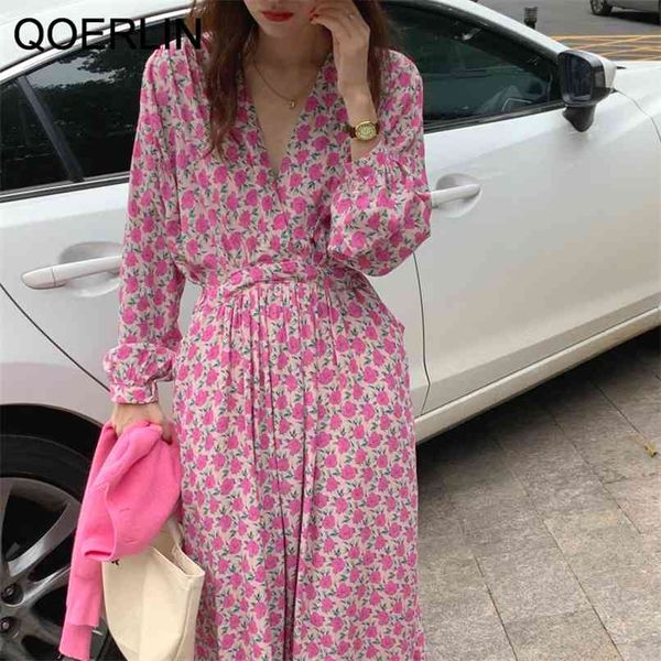 mid-length dress women korean chic spring gentle sweet v-neck flower lace-up high waist long sleeve female 210601, Black;gray
mid-length dress women korean chic spring gentle sweet v-neck flower lace-up high waist long sleeve female 210601, Black;gray