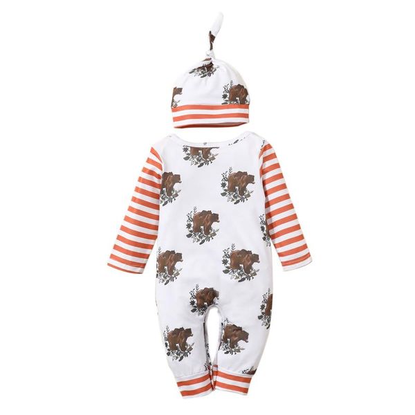 rompers born baby girls boys clothes sets bodysuits cute bear stripe print long sleeve and hat children's clothing, Blue
rompers born baby girls boys clothes sets bodysuits cute bear stripe print long sleeve and hat children's clothing, Blue