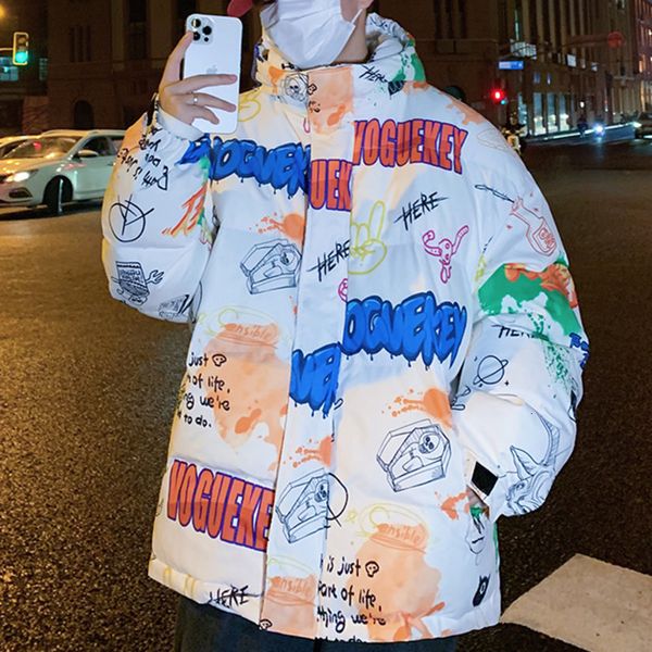 graffiti designer brand mens big size hooded parkas harajuku fashion winter streetwear cotton padded outerwear, Black
graffiti designer brand mens big size hooded parkas harajuku fashion winter streetwear cotton padded outerwear, Black
