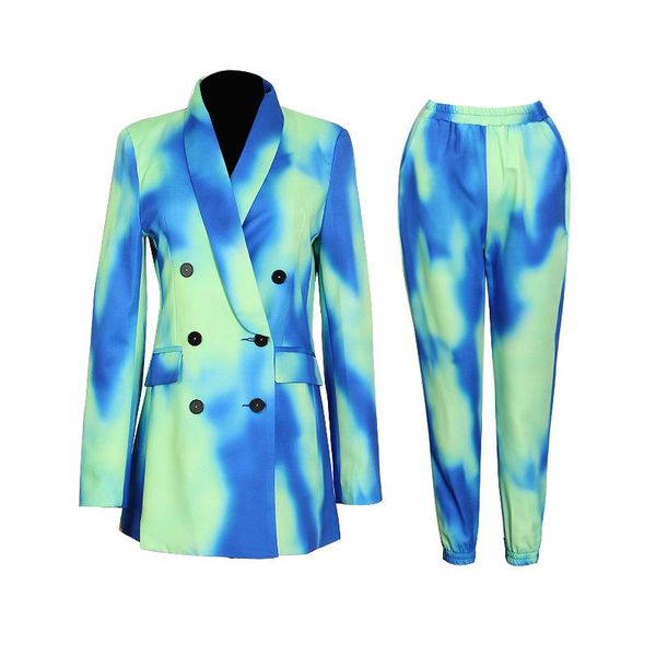 women's two piece pants spring autumn casual set for women long sleeve double-breasted lapel blazer high waist printing female, White
women's two piece pants spring autumn casual set for women long sleeve double-breasted lapel blazer high waist printing female, White