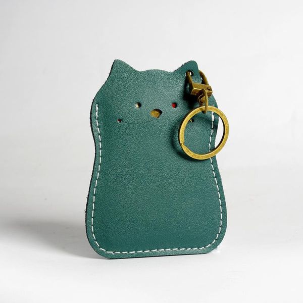 card holders original handmade psoriasis cat door control set retro leather mini bus keychain bag, Brown;gray
card holders original handmade psoriasis cat door control set retro leather mini bus keychain bag, Brown;gray