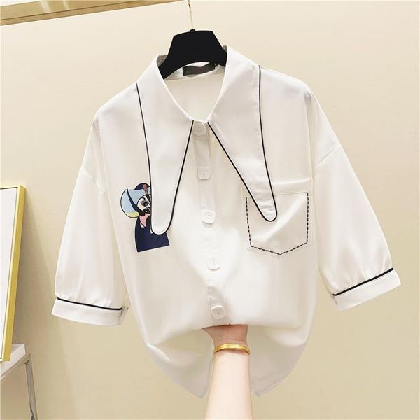 doll collar printed retro five-quarter sleeve shirt female 2021 summer temperament all-match shirts ladies blouse blusas women's blous, White
doll collar printed retro five-quarter sleeve shirt female 2021 summer temperament all-match shirts ladies blouse blusas women's blous, White